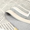 Garvee Modern Geometric Soft Area Rug,Thin Foldable Low Pile Floor Carpet,Non Slip -Stain Resistant Rug - 4 of 4