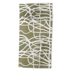Ninola Design Japandi Minimal Marker Beige Beach Towel - Deny Designs - 1 of 2