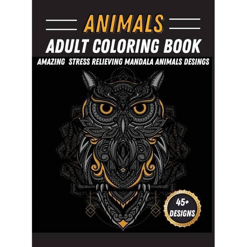 Download Animals Adult Coloring Book - By Harlow Welch (hardcover) : Target