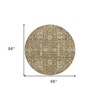 Brown Beige And Ivory Oriental Washable Indoor Outdoor Area Rug - 3 of 4