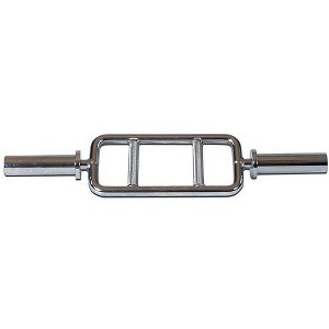 York Barbell 3 Foot Olympic Triceps Bar Chrome Finish with Knurled Grip - 1 of 1