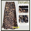 Cheetah Print Satin Midi Skirt - Women's High Waist A-Line Skirt with Elastic Waistband Cheetah Print - 4 of 4