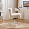 Sevobal Task and Office Chairs Wider Seat Office Chair Adjustable Desk Chair Swivel Office Chair Vanity Chair, Beige, 25.5"*11.4"*23.2" - 4 of 4