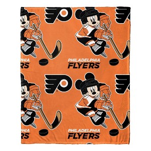 NHL Philadelphia Flyers Mickey Silk Touch Throw Blanket and Hugger - 1 of 3