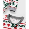PATPAT Christmas Family Pajama Set: Reindeer and Christmas Tree Fair Isle Print Pajamas with Plaid Matching Socks - 3 of 3
