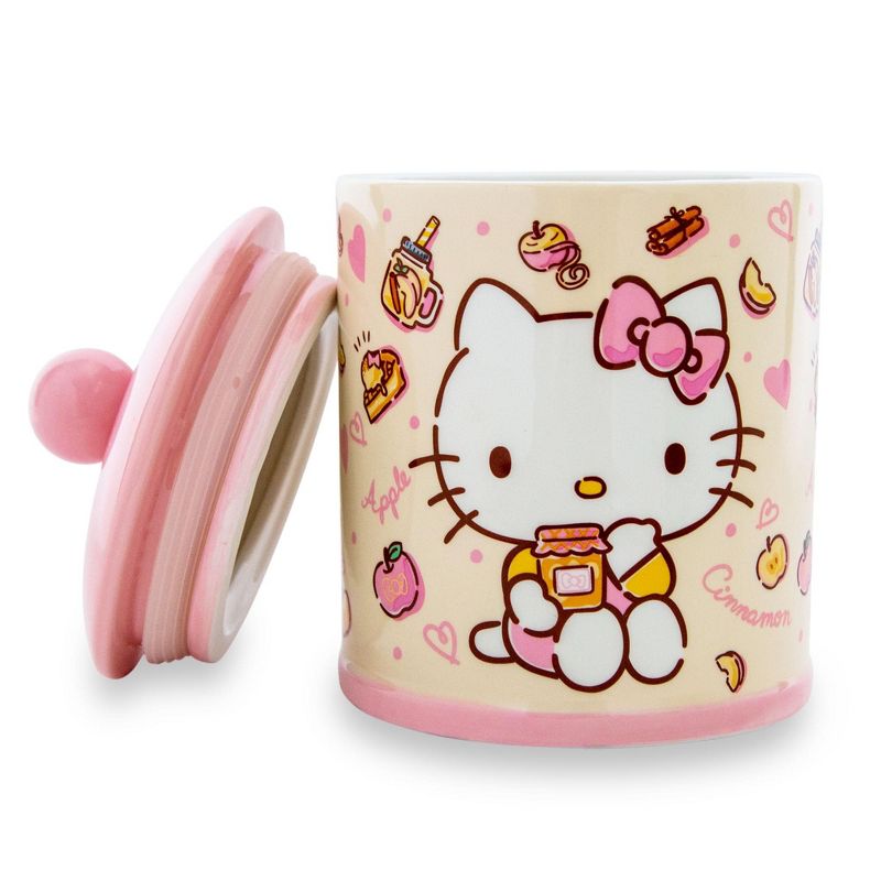 Silver Buffalo Sanrio Hello Kitty Apples and Cinnamon Ceramic Snack Jar | 8 Inches Tall, 4 of 12