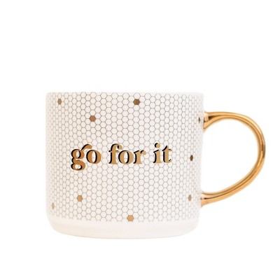 Amici Home grl Pwr Girl Power Coffee Mug, Pink Handle, Lettering