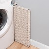 Laundry Hamper with Lid, Synthetic Rattan Clothes Laundry Basket with Lid and Handles, Foldable, Removable Liner - 4 of 4