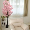Artificial Cherry Blossom Tree, Pink Fake Flower Tree, Faux Floral Plant in Cement Pot,Artificial Handmade Blossom Trees for Office Home Porch - 3 of 4