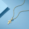Ross-Simons Baby's 14kt Yellow Gold Cross Pendant Necklace With Diamond Accent Size 13 - 4 of 4