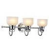 Chloe Lighting Lucie Industrial-Style 3 Light Chrome Finish Bath Vanity Wall Fixture White Frosted Prismatic Glass 25" Wide - 3 of 4