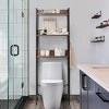 Costway 3-Tier Over-The-Toilet Storage Rack Bathroom Organizer Space Saver Rustic Brown - 3 of 4