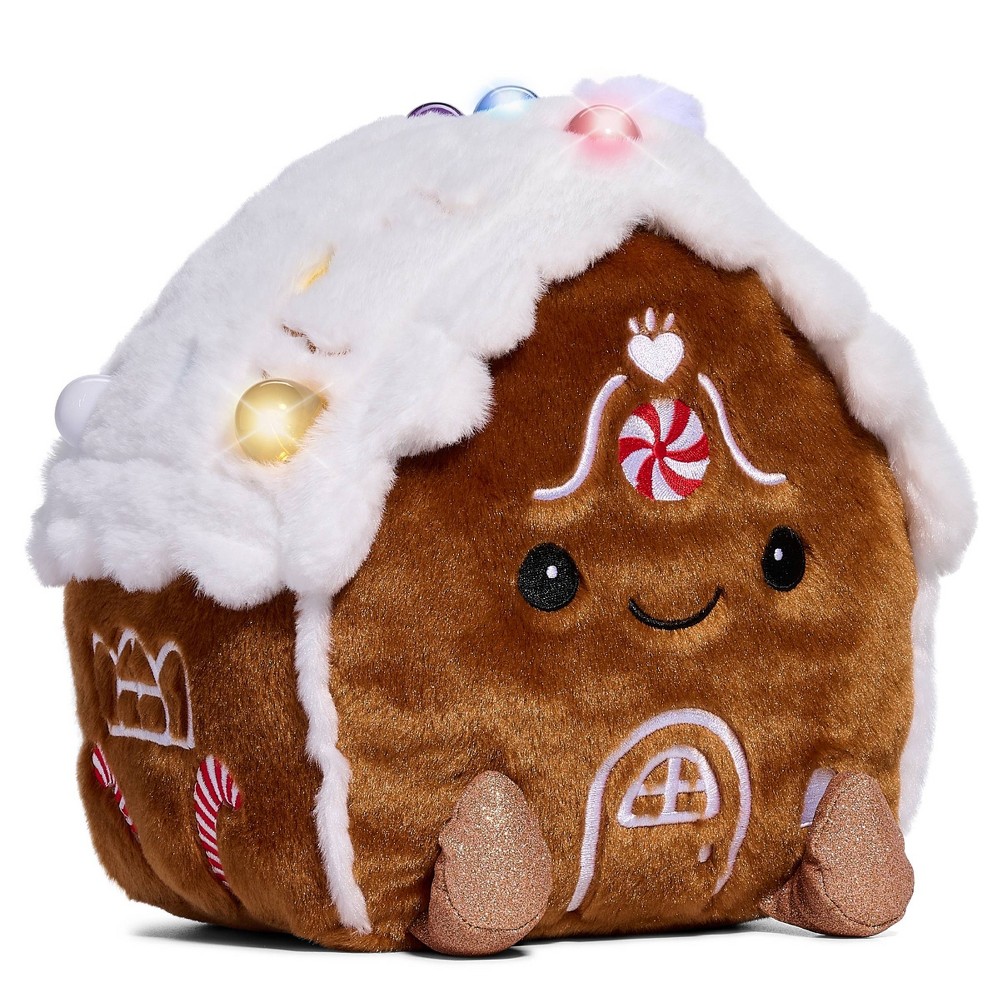 FAO Schwarz 10" Glow Brights Plush LED with Sound Gingerbread House