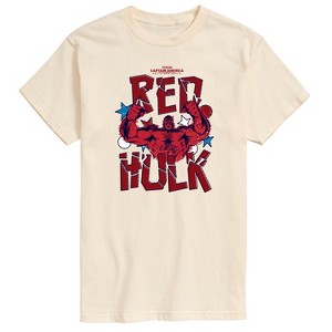 Men's - Marvel - Captain America Scribble Red Hulk Short Sleeve Graphic T-Shirt - 1 of 4