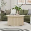 Round Coffee Table with Flip-Top Storage, Modern Side Table and Accent End Table for Living Room and Apartment - 3 of 4