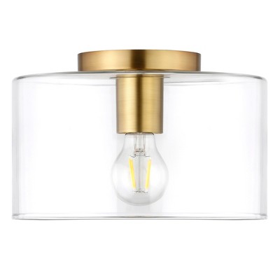 Hudson and Canal 10" Wide Flush Mount with Glass Shade