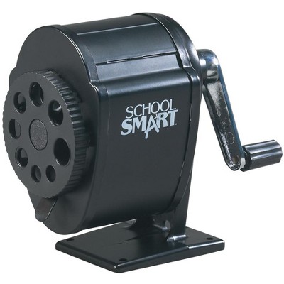 School Smart Multi-Hole Metal Pencil Sharpener, Black