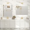 Apmir Rectangular Aluminum Alloy Framed and Tempered Glass Wall Bathroom Vanity Mirror in Matte Black/ Gold/ Silver/ Brown - 3 of 4