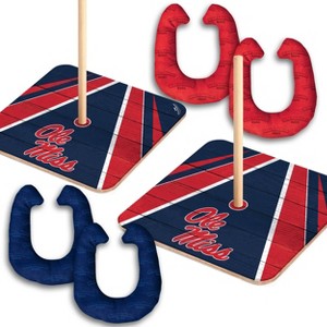 NCAA Mississippi Rebels Horseshoe Bag Toss Game Set - 1 of 4