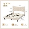 Bed Frame with Upholstered Headboard, Heavy-Duty Platform Bed Frame with Strong Wood Slats - 3 of 4