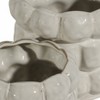 Sagebrook Home 2pc Defined Bubble Ceramic Indoor Outdoor Planter Pots White: Hand-Painted, Rust-Resistant, No Drainage Hole - 4 of 4