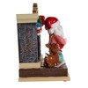 Kurt Adler 7-Inch Battery-Operated Rudolph and Santa Fireplace Table Piece - 2 of 4