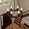 6-Lights 17“Luxury Wheel Chandelier - 3 of 4