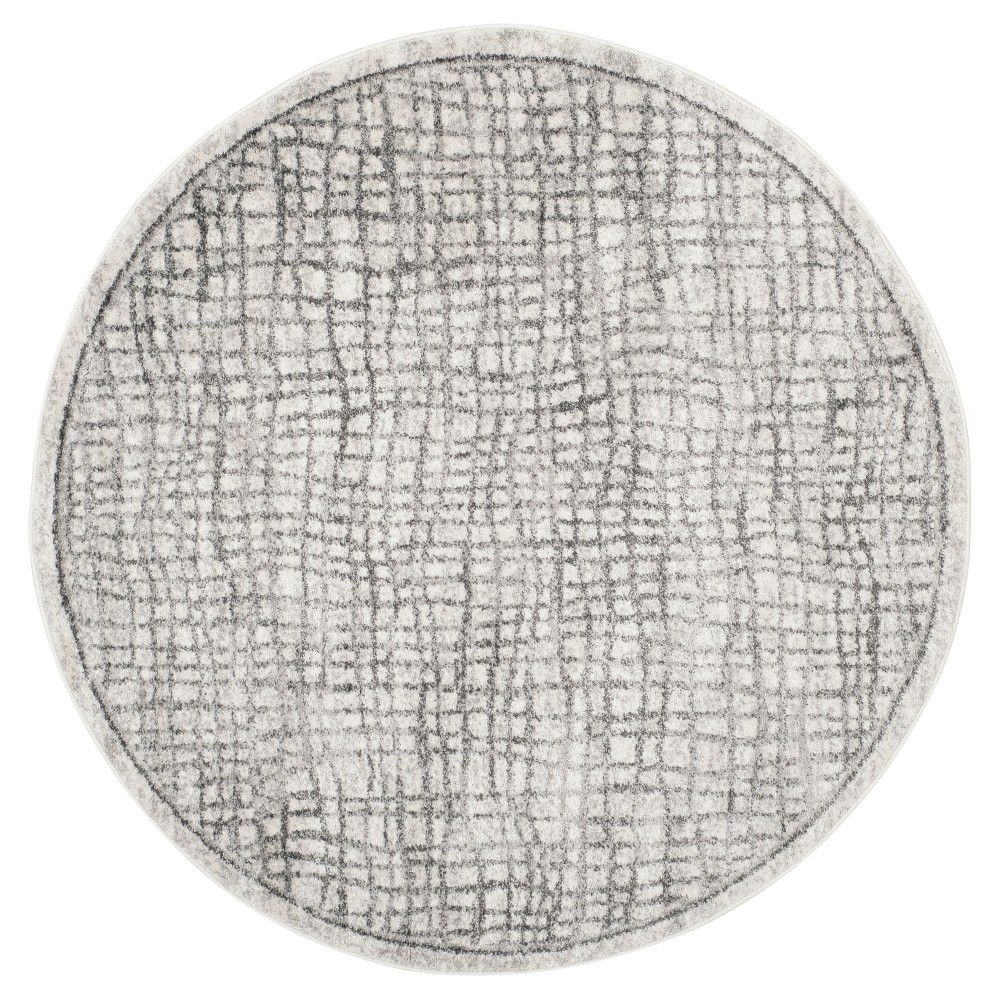 Adirondack Rug - Silver/Ivory - (8'x8' Round) - Safavieh