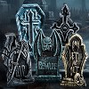 Joyfy 5Pcs 17" Halloween Foam RIP Graveyard Tombstones Decorations, Headstones Graveyard Cemetery Gravestones Prop with 12 Stakes, Yard Lawn Garden - 2 of 4