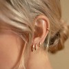 Small Gold Huggie Hoop Earrings Set for Women Men Hypoallergenic 14K Plated Stack Cartilage Earrings, Multiple Piercing - 2 of 4