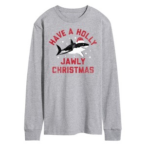 Men's - Instant Message - Have A Holly Jawly Christmas Long Sleeve Graphic T-Shirt - 1 of 4