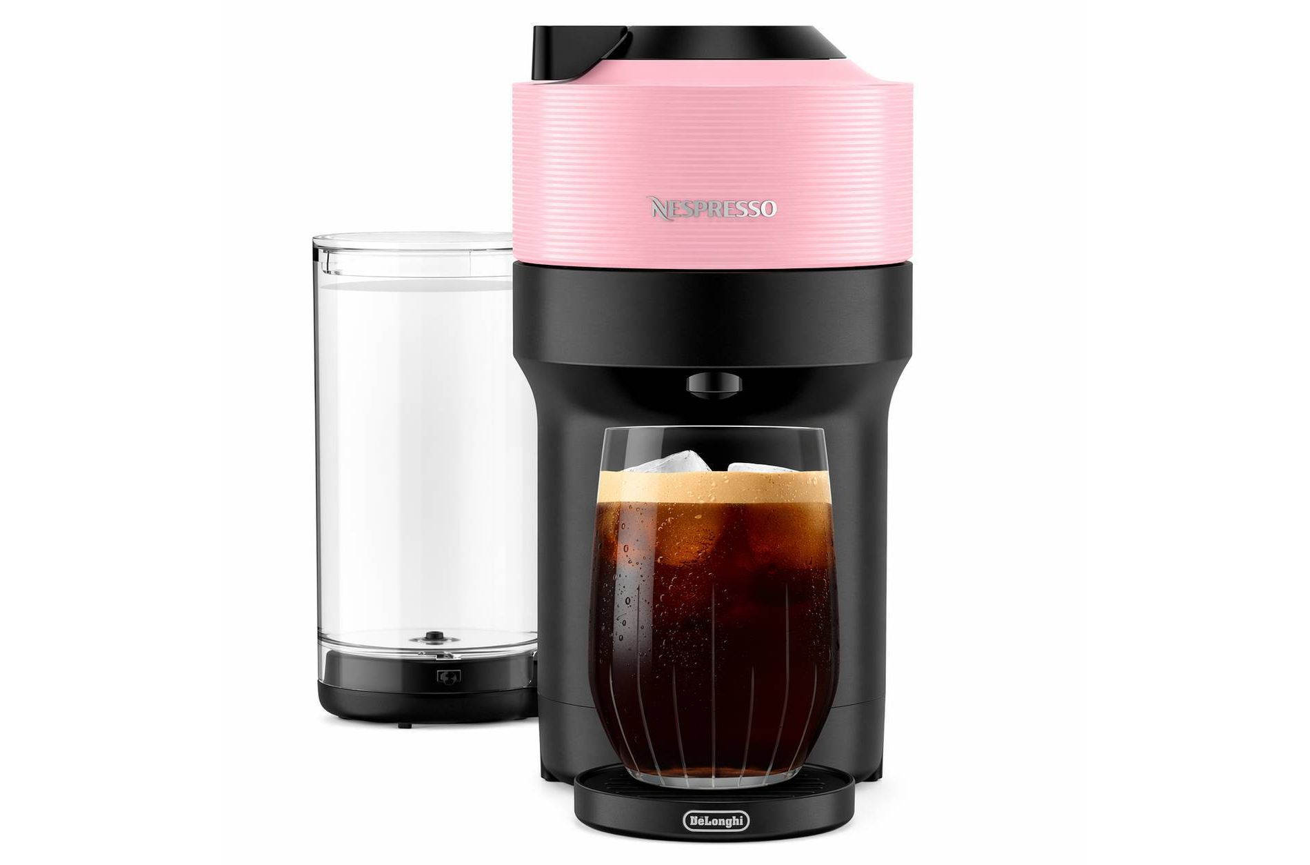 Nespresso Limited Edition Pop+ Pink Coffee and Espresso Machine with Pink Milk Frother by De'Longhi