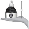 Old World Christmas Blown Glass Ornament for Christmas Tree, Las Vegas Raiders Beanie - 3 of 3