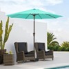 Hyleory 9'  Sunbrella with 8 ribs,Hyleory Tilt Market Patio Umbrella with Oval Ribs Iron Pole, Sturdy and Adjustable - 2 of 4