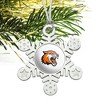 Rochester Institute of Technology Primary Logo Metal Snowflake Christmas Tree Holiday Ornament - 2 of 3