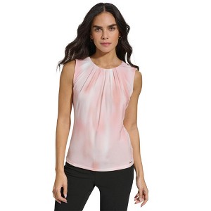 Calvin Klein Womens Pleat-Neck Tank Top - 1 of 1