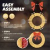 Karl Home 48 inch Pre-lit Gold Christmas Wreath Decoration - 3 of 4