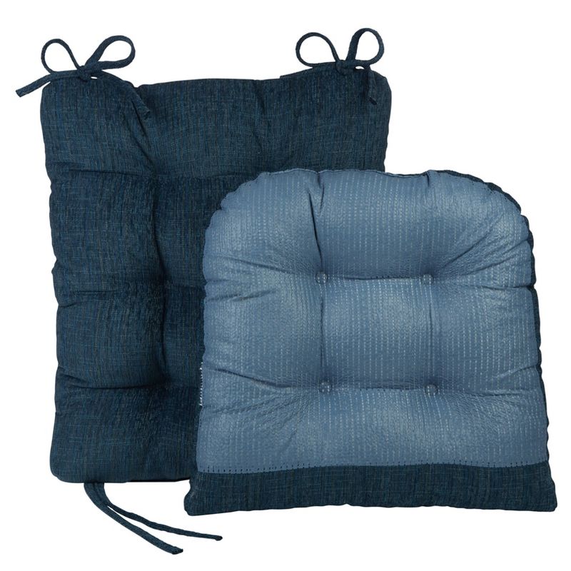 Gripper Polar Chenille Jumbo Rocking Chair Seat and Back Cushion Set - Sappire, 2 of 5