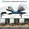 Tangkula Patio Chaise Lounge Adjustable Lounge Chair W/ 6-Position Backrest Black - 4 of 4