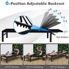 Tangkula Patio Chaise Lounge Adjustable Lounge Chair W/ 6-Position Backrest Black - image 4 of 4