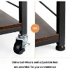 NEX 4 Tier Organizer Cart on Casters with Fixed Rack Brown: Metal Rolling Utility Storage for Clothing - 4 of 4