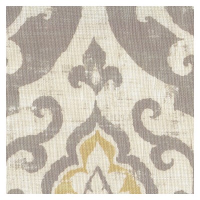 Paisley Linen Upholstered Parsons Side Chair with Wood Legs