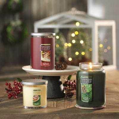 22oz Green Balsam & Cedar Scented Jar Candle