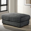 New Classic Furniture, Embrace 41" Fabric Ottoman, Charcoal Gray - 3 of 3
