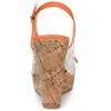 Allegra K Women's Casual Wood Platform Heels Bow Lace Wedge Sandals - 3 of 4