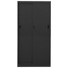 vidaXL Steel Office Cabinet with Adjustable Shelves and Lockable Sliding Door, Durable Workspace Storage- Anthracite, 35.4"x15.7"x70.9" - 4 of 4