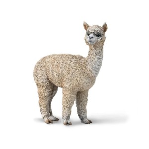 Breyer Animal Creations CollectA Farm Life Collection Miniature Figure | Alpaca - 1 of 2