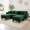 GDFStudio Holasek Modern Boucle Upholstered  U-Shape Sectional Sofa with 2 Movable Ottomans - 2 of 4