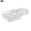 116.5" Boucle Upholstered Free-Combination Modular Sectional Sofa with Two Pillows - 3 of 4