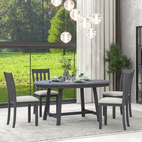 Grey dining table set for online 4